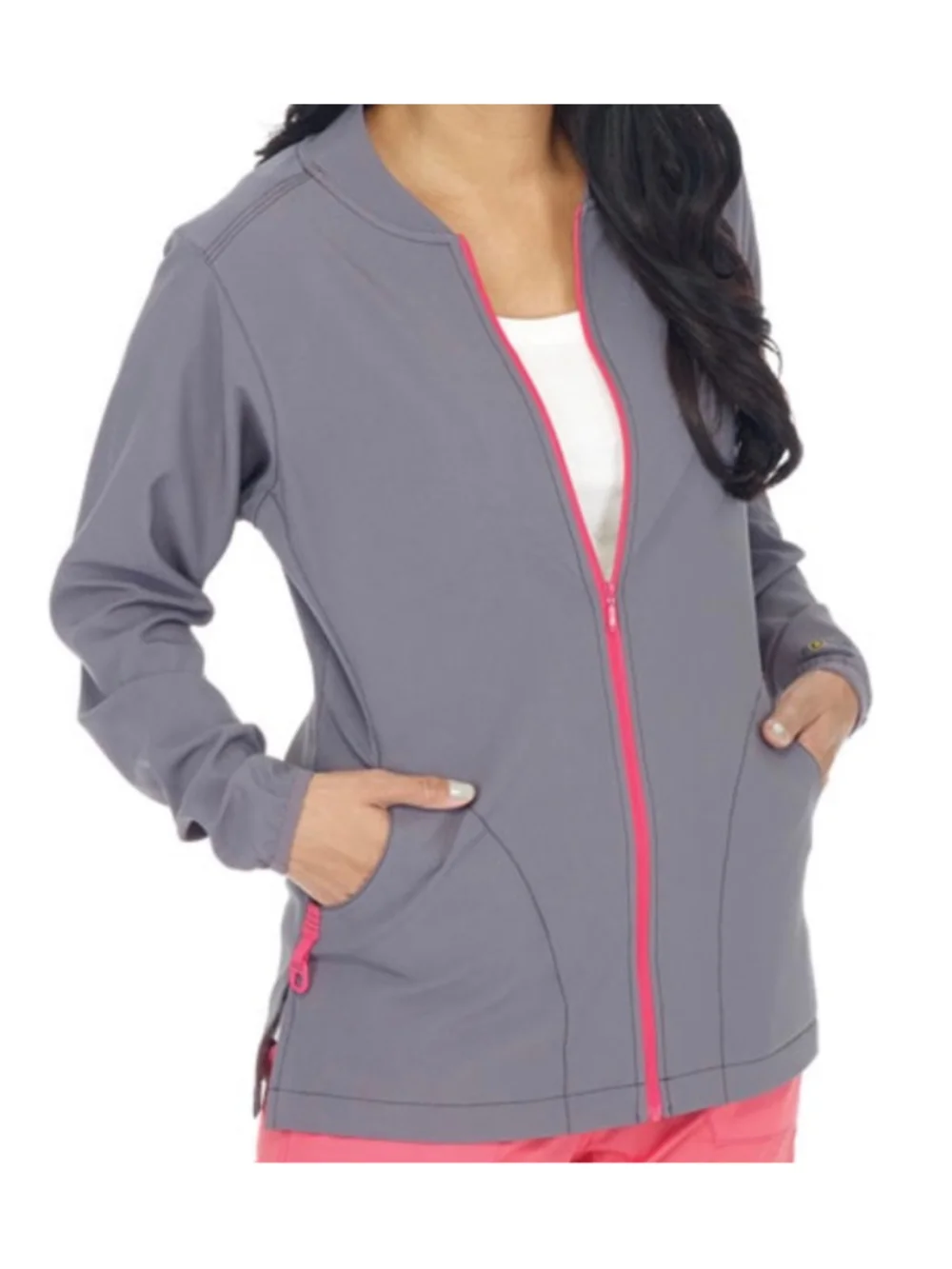Women's Carhartt Force Utility Jacket Size M Grey and Pink